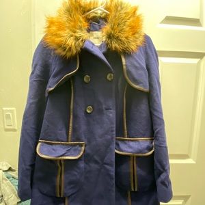 Asos Blue Military style Coat size 6